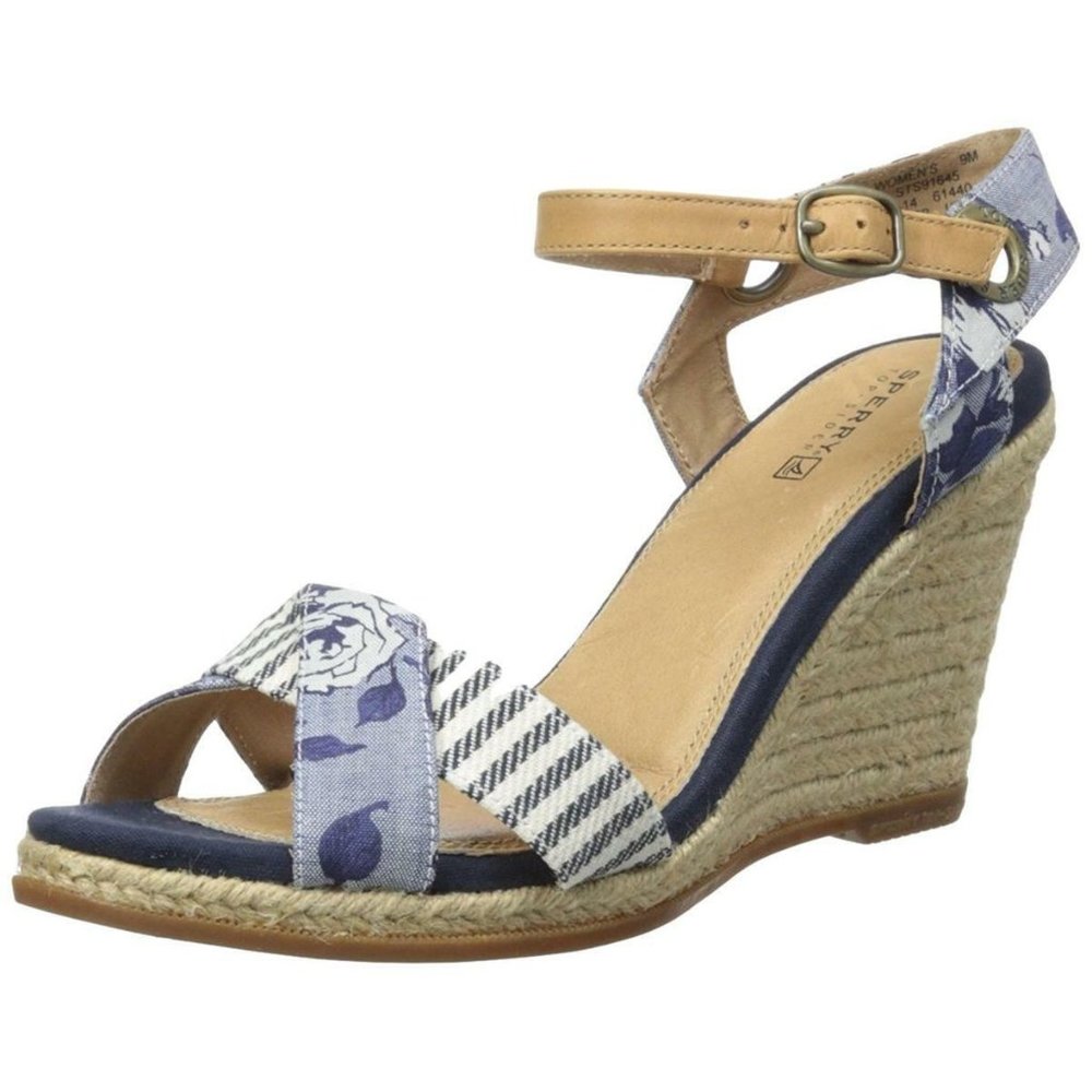 Sperry Top-Sider Saylor Blue Liberty Wedge Sandal